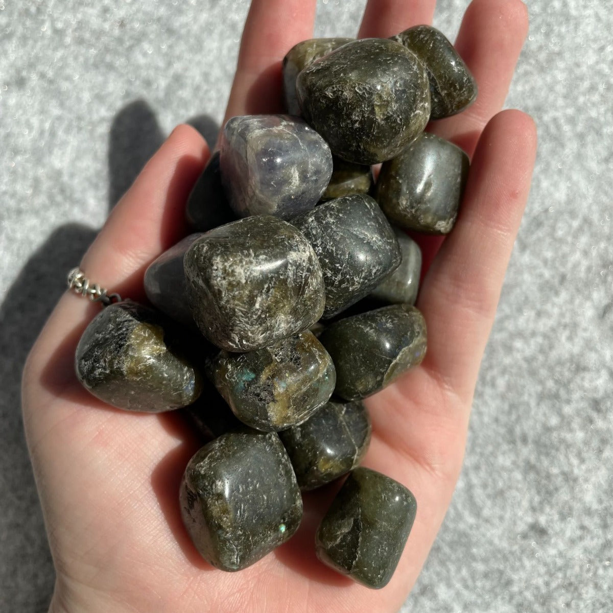 Labradorite Tumbled 250gm - Q-2 Labradorite Tumbled 250gm - Q-2